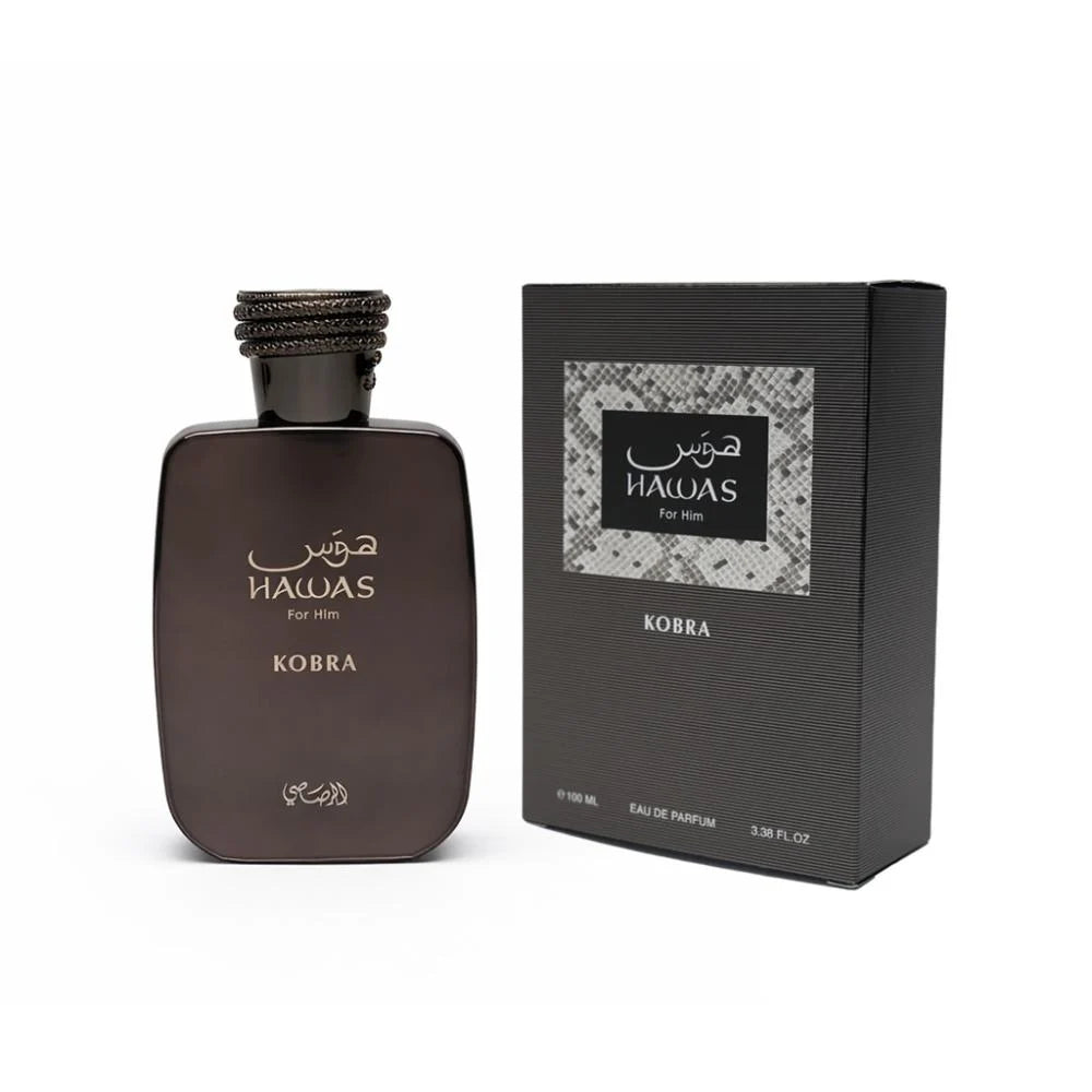 Hawas Kobra For Him 100ml by Rasasi - Original Men's Perfume | Izhlar Perfumes Qatar
