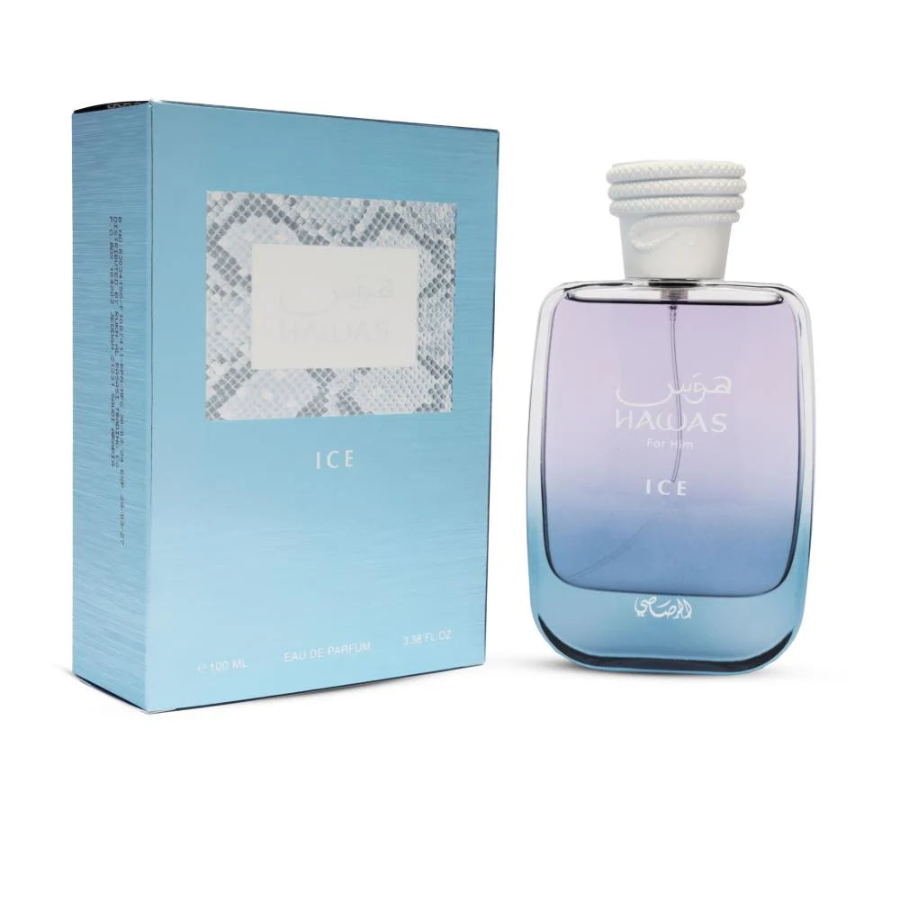 Hawas Ice 100ml by Rasasi | Izhlar Perfumes Qatar