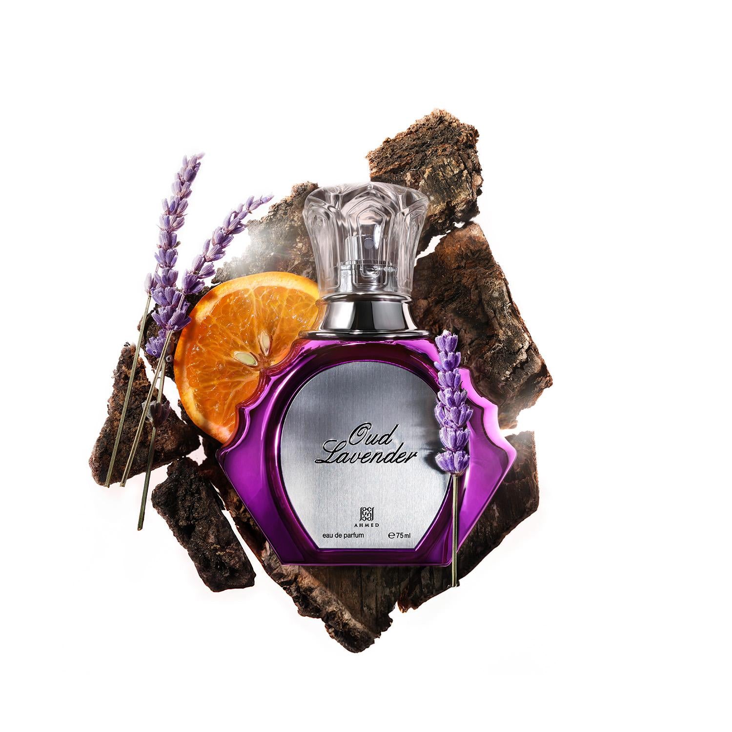 Ahmed Al Maghribi Oud Lavender Eau de Parfum 100ml | Original Luxury Unisex Perfume | Izhlar Perfumes Qatar